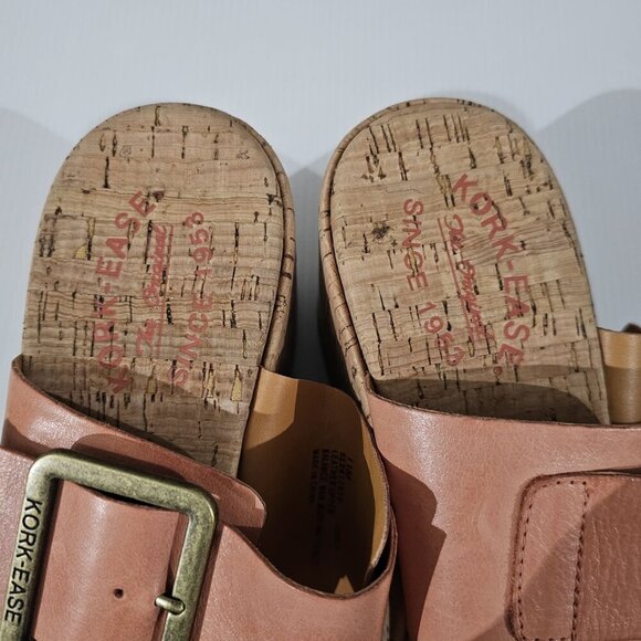 NEW Kork Ease Taige Sandal Chunky Platform Heel Orange Leather Cork Size 11 - Picture 7 of 12